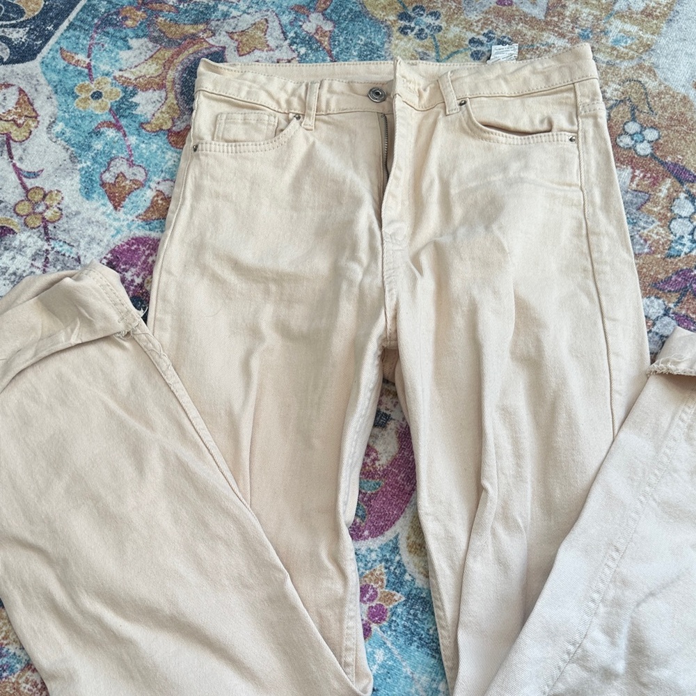 SHEIN cream jeans